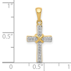 10K 1/6ct. Diamond Latin Cross Pendant