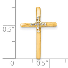 10K .03ct. Diamond Cross Chain Slide