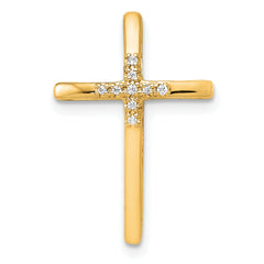 10K .03ct. Diamond Cross Chain Slide