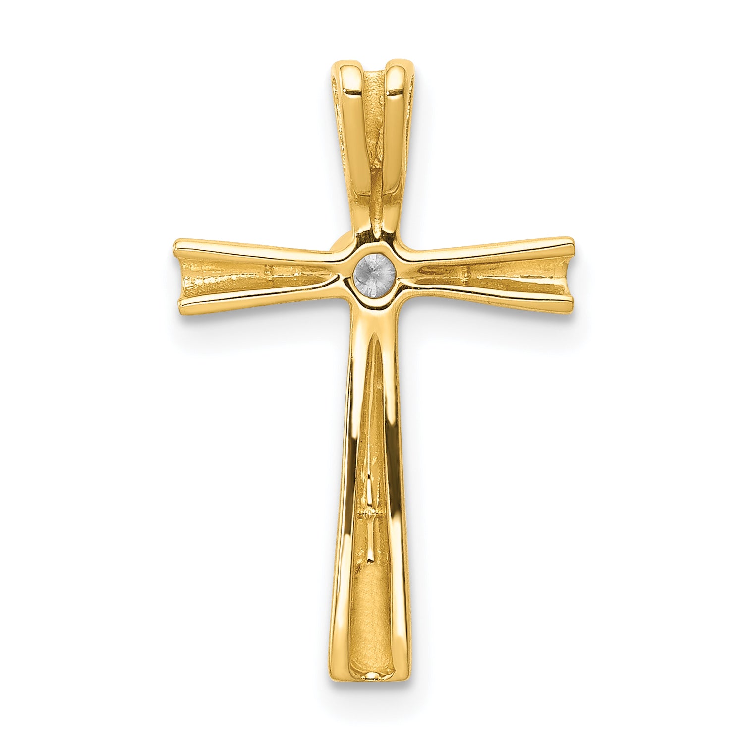 10K AA Diamond Cross Pendant