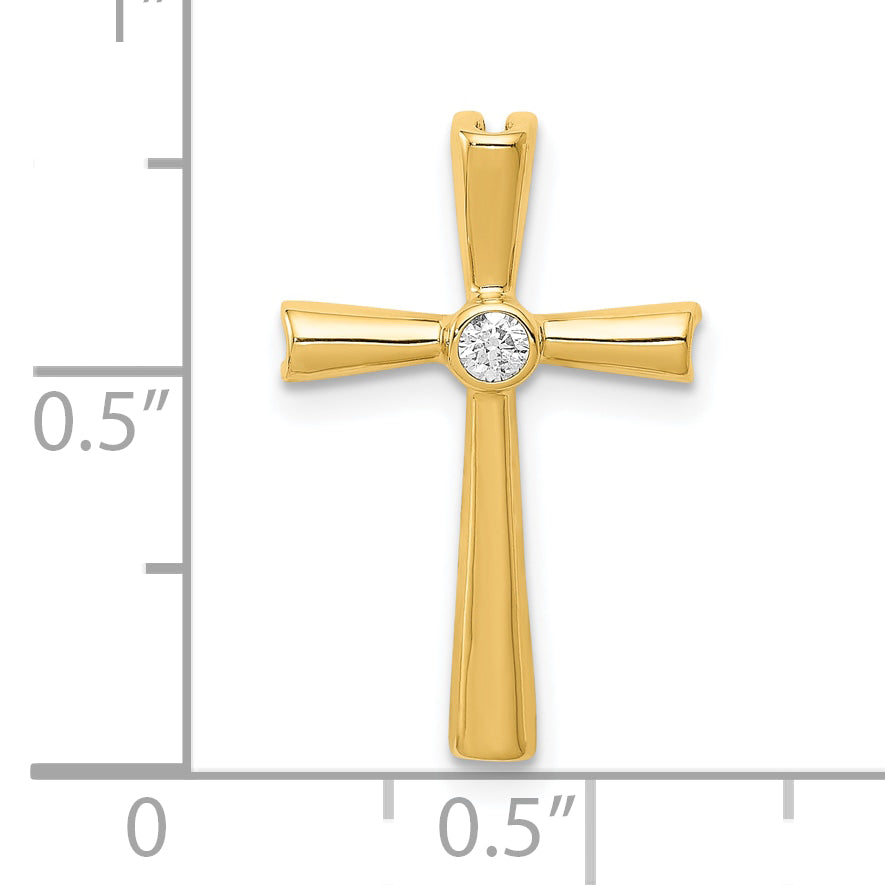 10K AA Diamond Cross Pendant