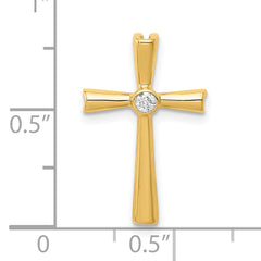 10K AA Diamond Cross Pendant