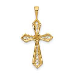 10K AA Diamond Passion Cross Pendant