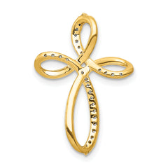 10K 1/6ct. Diamond Cross Chain Slide