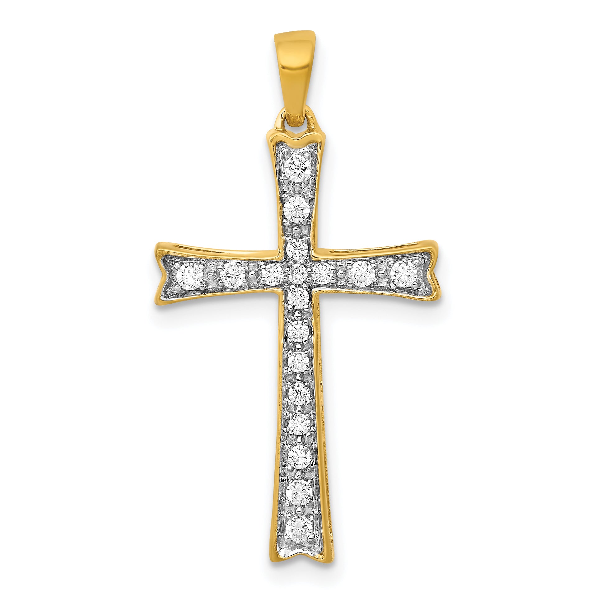 10K  1/5ct. Diamond Cross Pendant