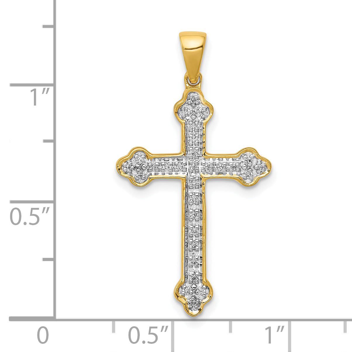 10K 1/10ct. Diamond Cross Pendant