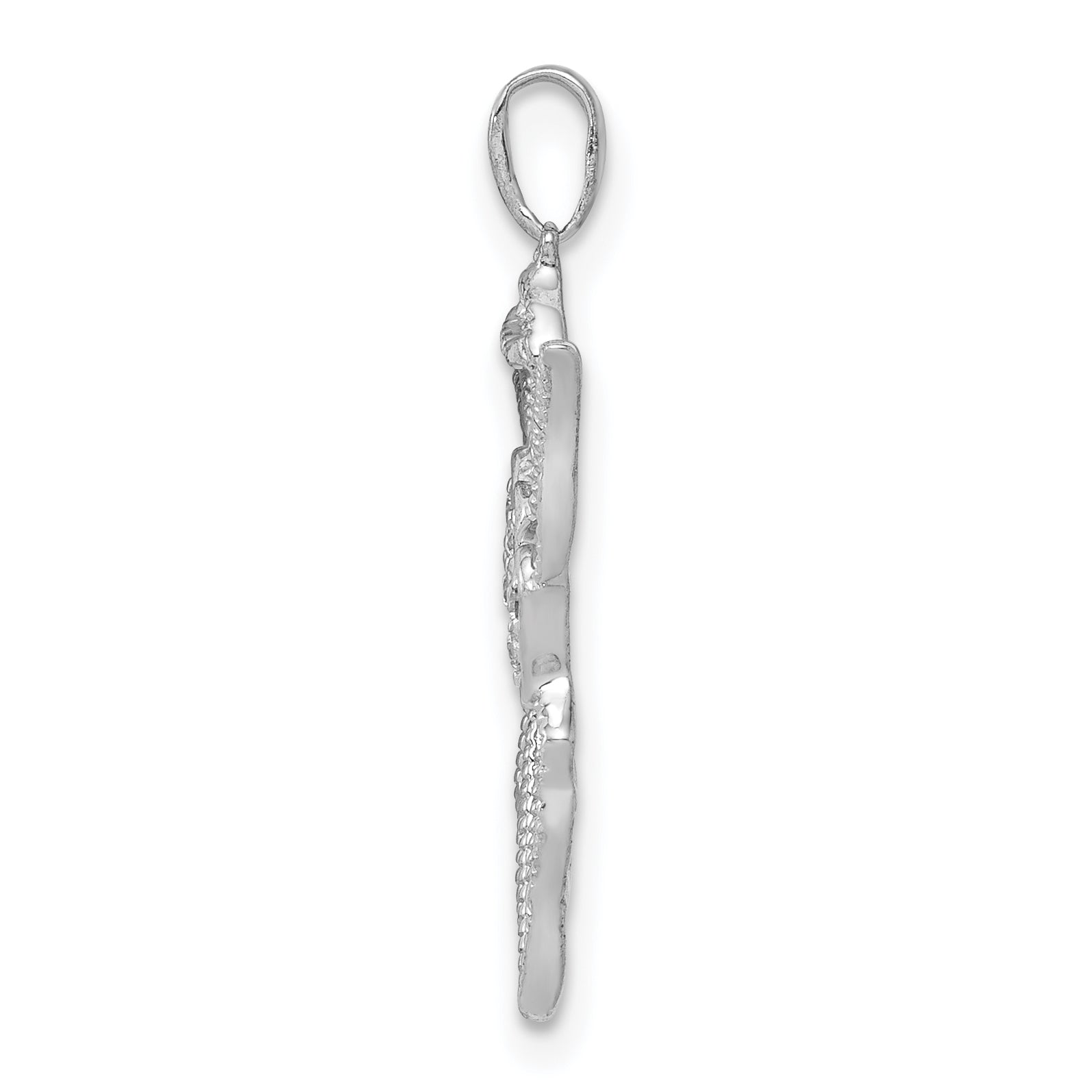 14k White Gold Diamond Angel Pendant Secondary image