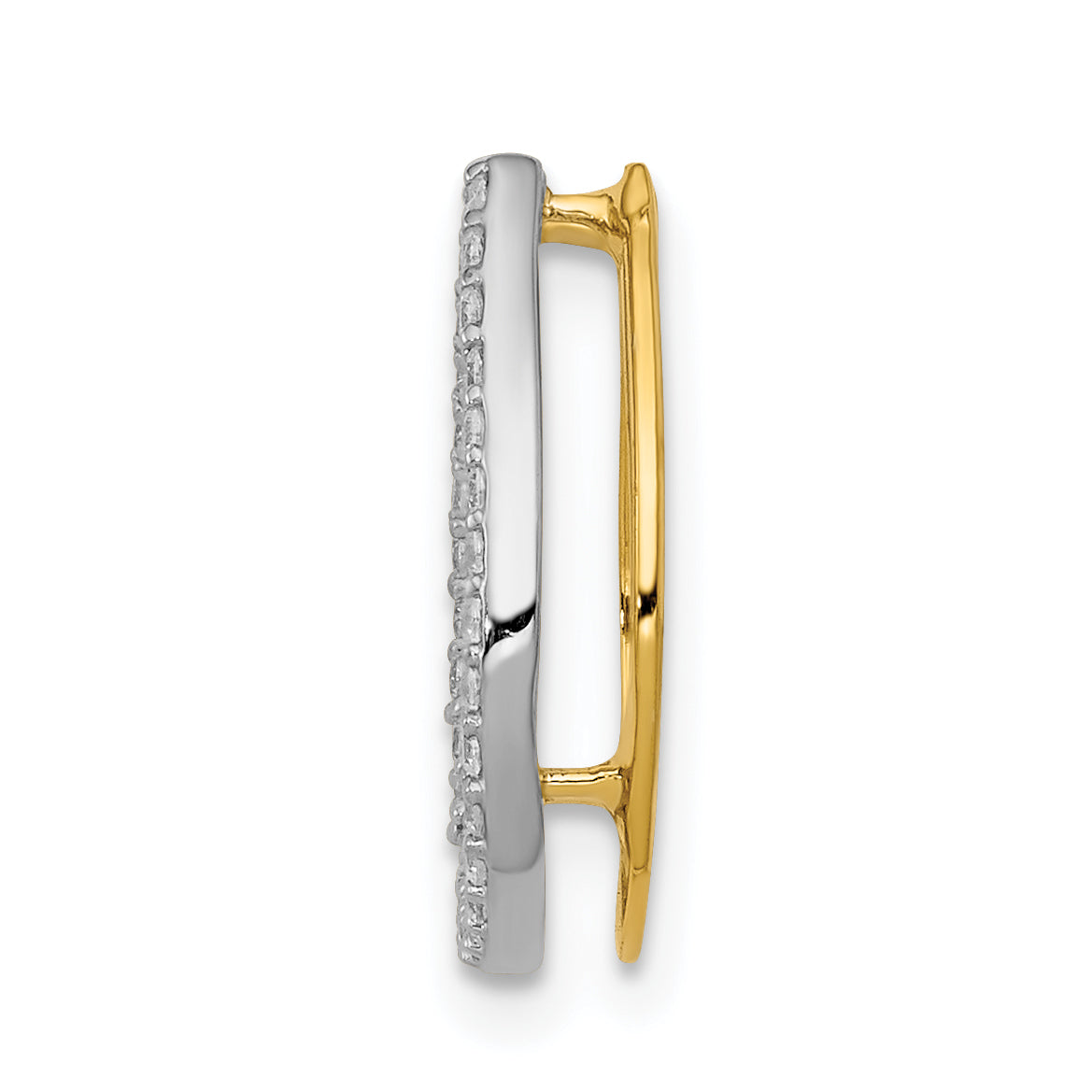 14k 1/6ct. Diamond Horseshoe Chain Slide Secondary image