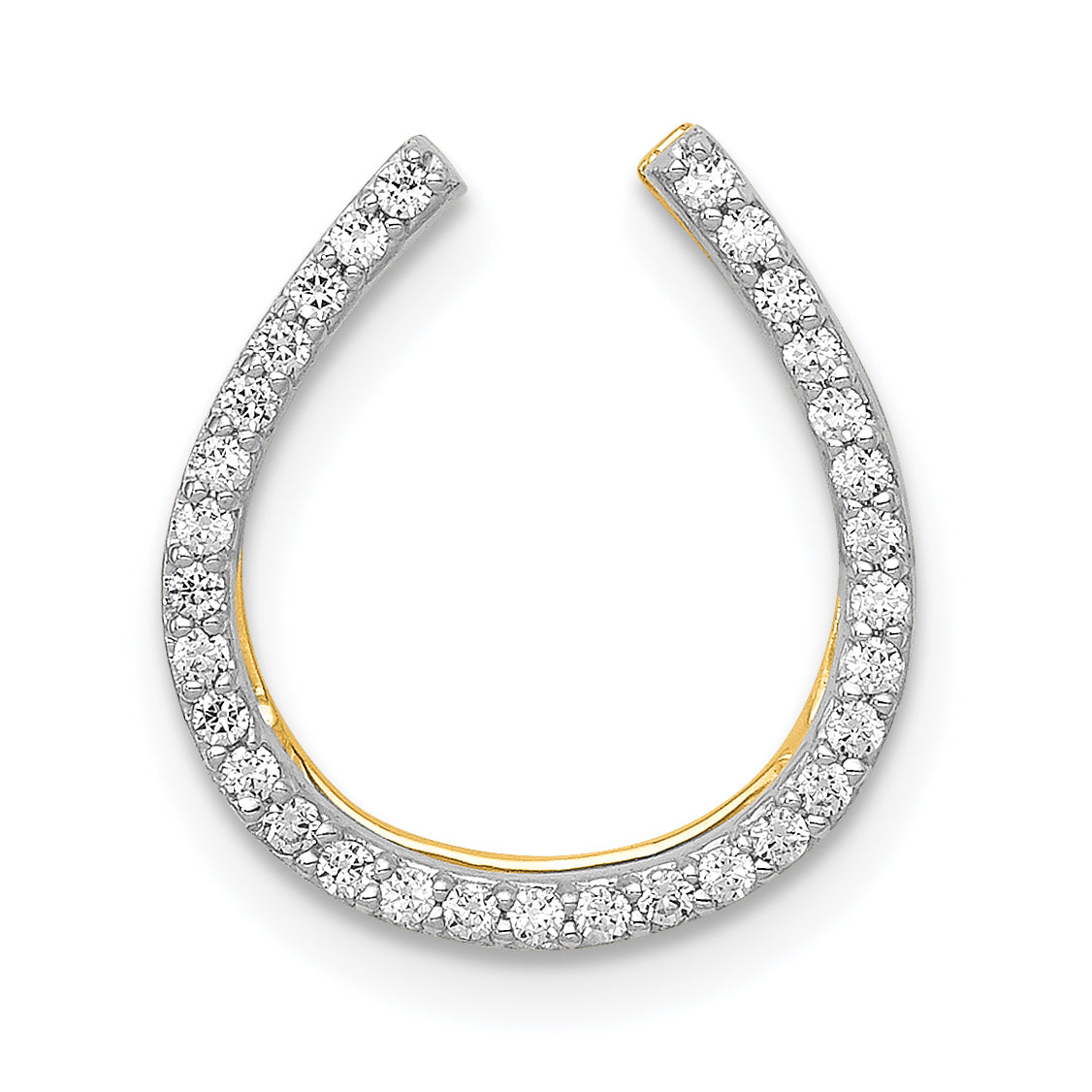 14k 1/6ct. Diamond Horseshoe Chain Slide Main image