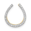 14k 1/6ct. Diamond Horseshoe Chain Slide