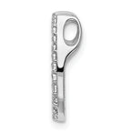 14k White Gold 1/4ct. Diamond Horseshoe Chain Slide