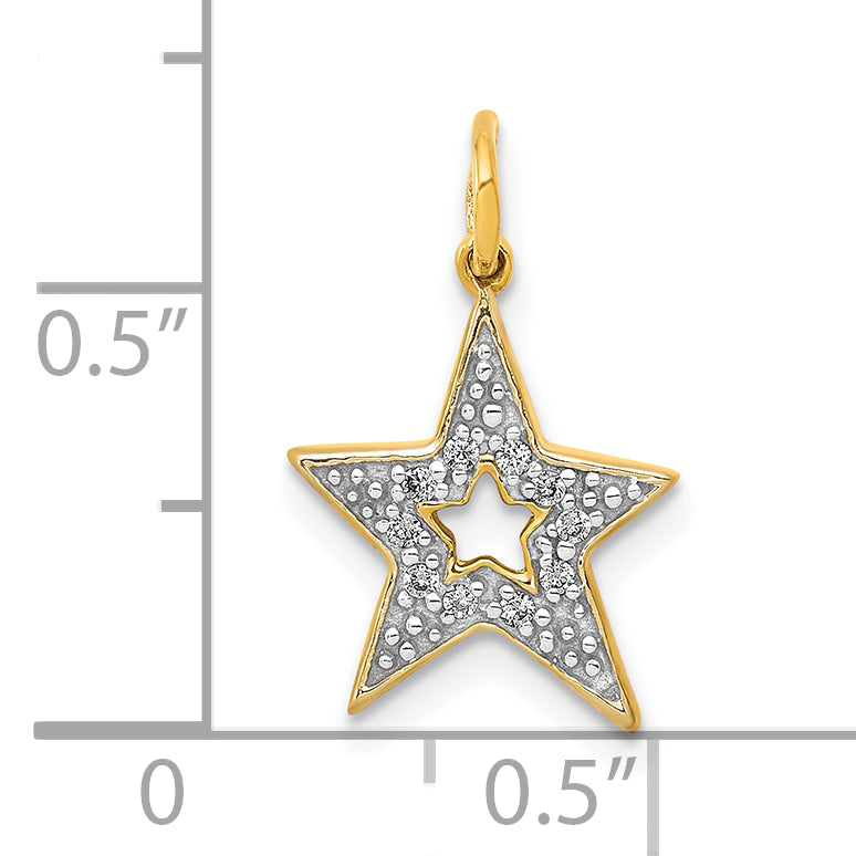 10k Diamond Star Charm