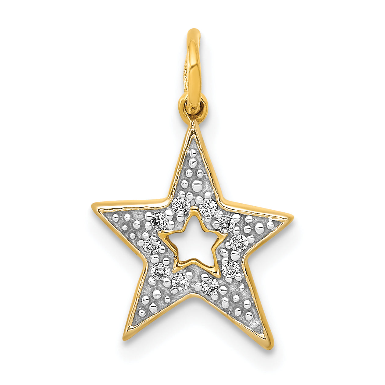 10k Diamond Star Charm