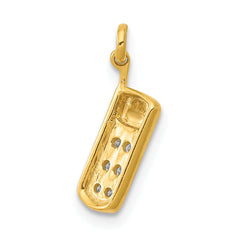 14k Diamond Cell Phone Charm