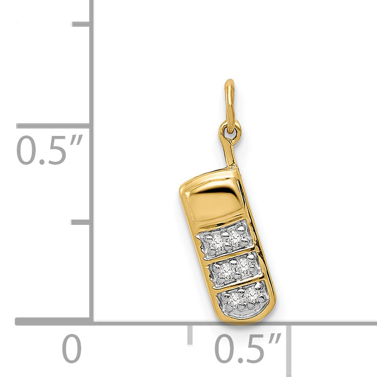 14k Diamond Cell Phone Charm