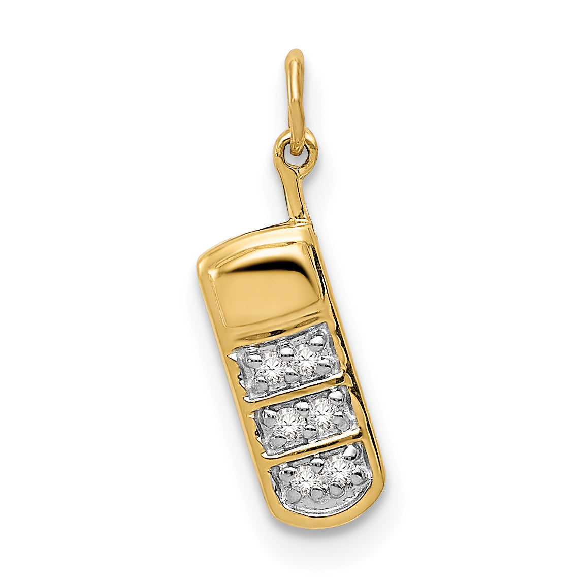 14k Diamond Cell Phone Charm