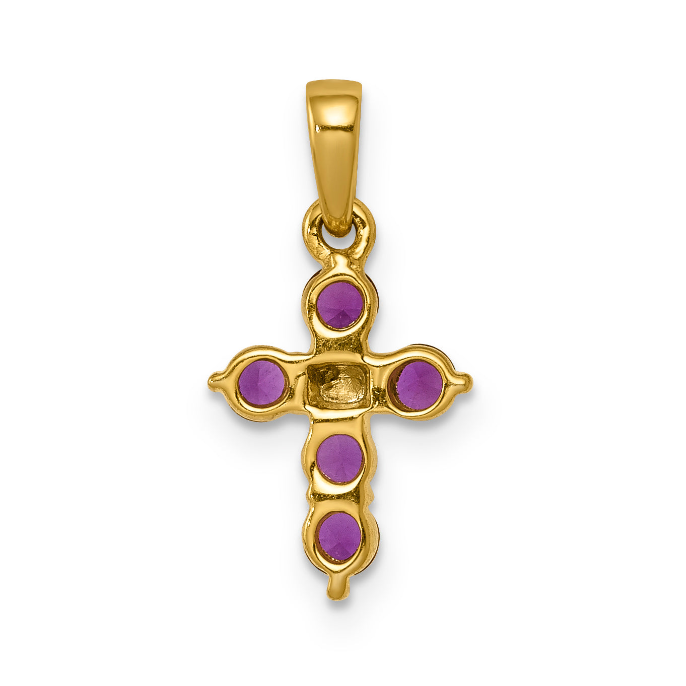 10K .30 Ruby and Diamond Cross Pendant