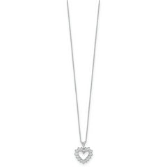 14k White Gold Lab Grown Diamond VS/SI GH, Heart Pendant Necklace