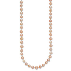 Sophia Jewelers 14K Gold 16 Pink Freshwater Pearl Necklace Elegant & Cultured - 16