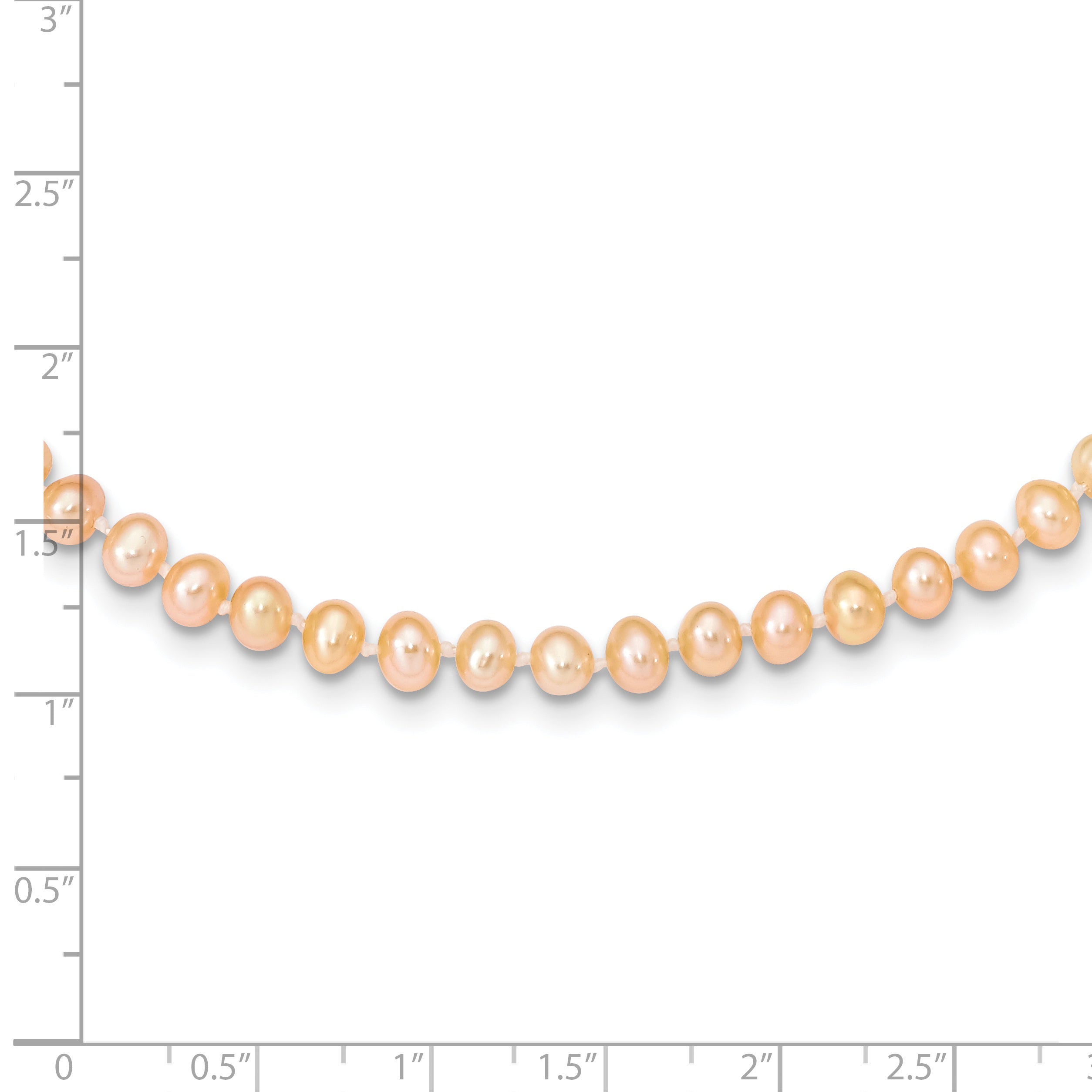 Sophia Jewelers 14K Gold 16 Pink Freshwater Pearl Necklace Elegant & Cultured - 16