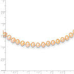 Sophia Jewelers 14K Gold 16 Pink Freshwater Pearl Necklace Elegant & Cultured