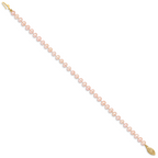 14k 4-5mm Pink Near Round Freshwater Cultured Pearl Bracelet