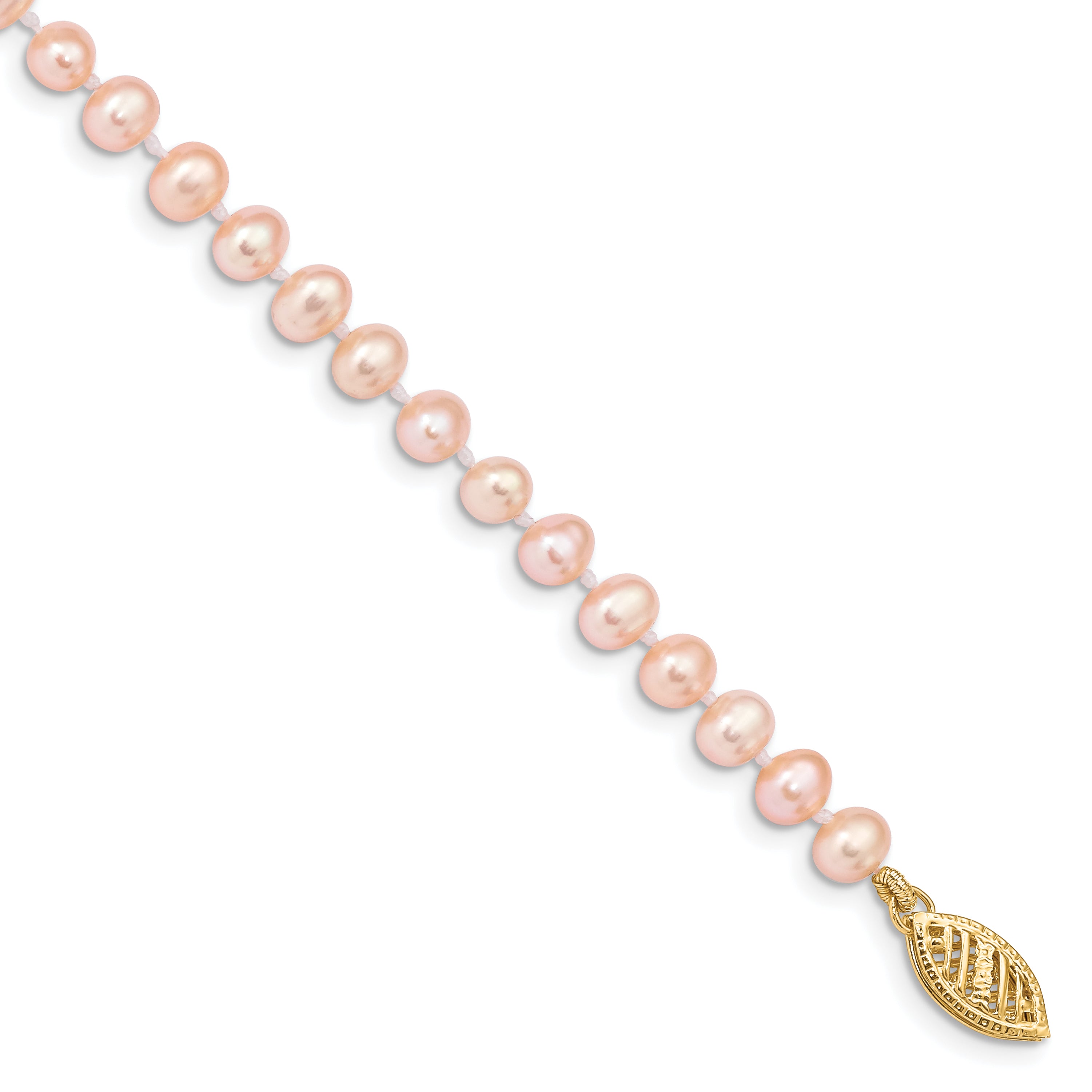 14k 4-5mm Pink Near Round Freshwater Cultured Pearl Bracelet Main image