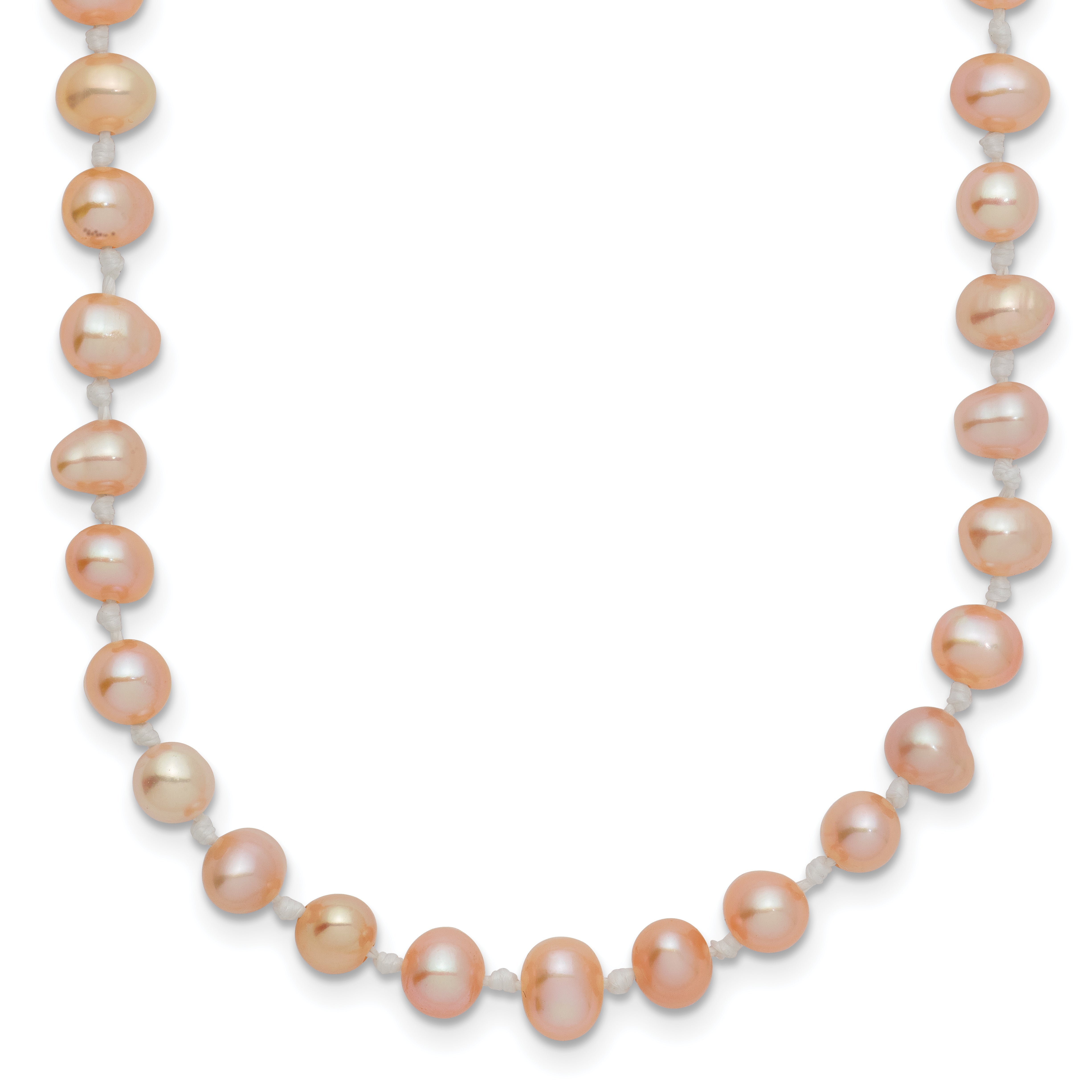 14k 4-5mm Pink Near Round Freshwater Cultured Pearl Necklace