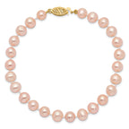 14k 6-7mm Pink Near Round Freshwater Cultured Pearl Bracelet