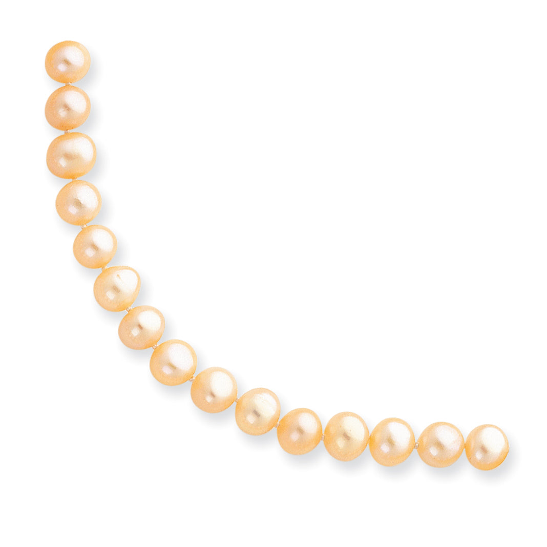 14k 6.5-7mm Pink FW Onion Cultured Pearl Necklace