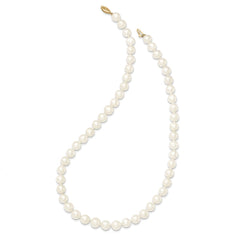 14K 7.5-9mm White Freshwater Cultured Pearl Graduated Necklace