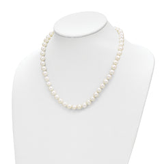 14k 7.5-9mm White Freshwater Cultured Pearl Graduated Necklace