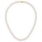 14k 7.5-9mm White Freshwater Cultured Pearl Graduated Necklace