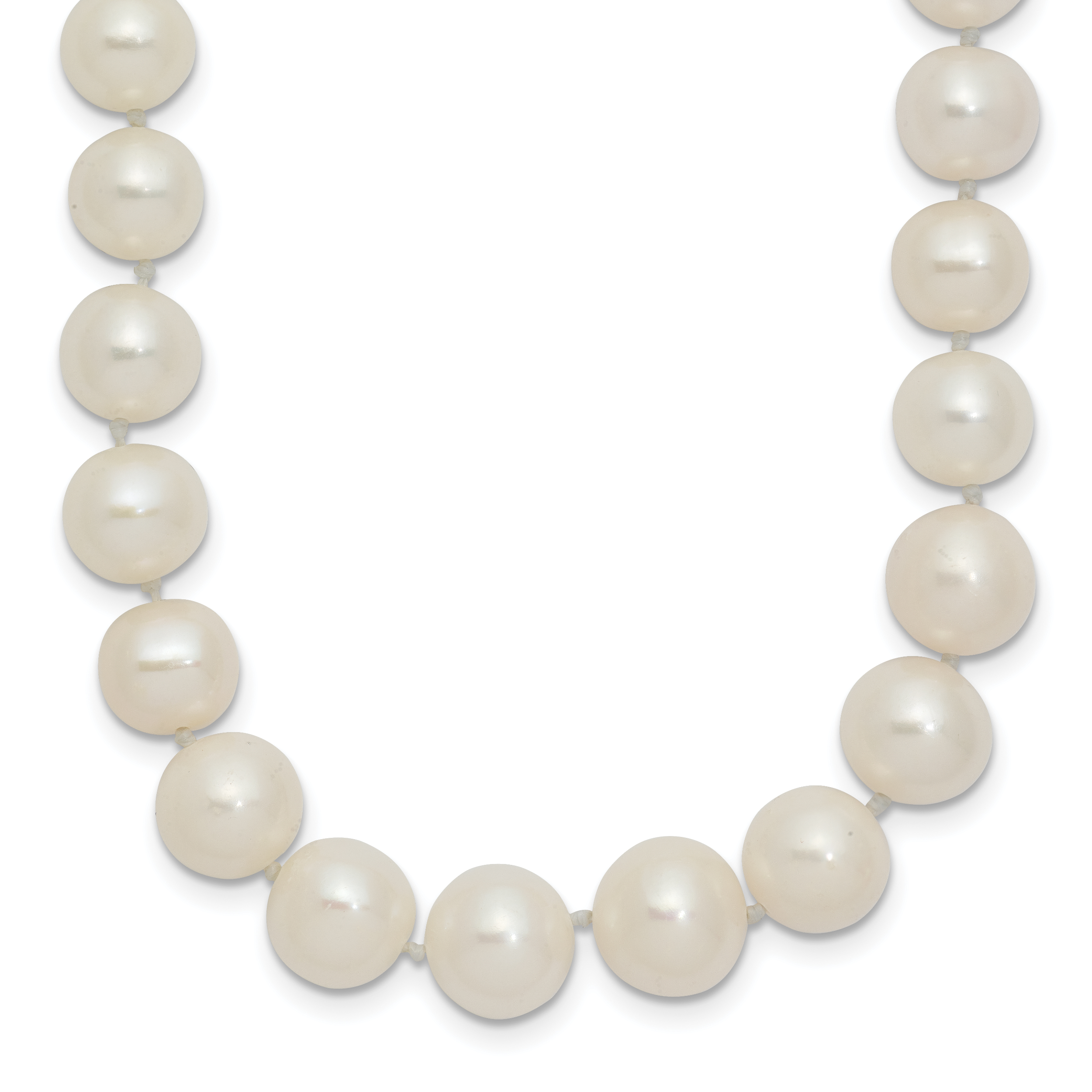 14k 7.5-9mm White Freshwater Cultured Pearl Graduated Necklace Main image
