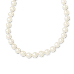 14K 7.5-9mm White Freshwater Cultured Pearl Graduated Necklace