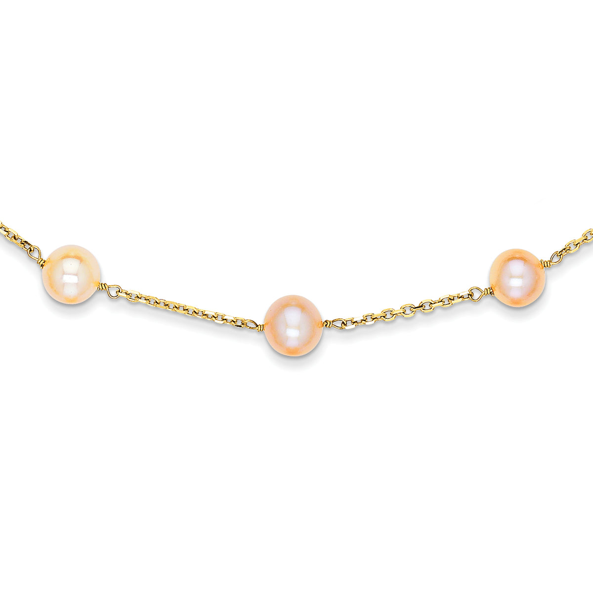 14K Cream Color FW Cultured Pearl Necklace
