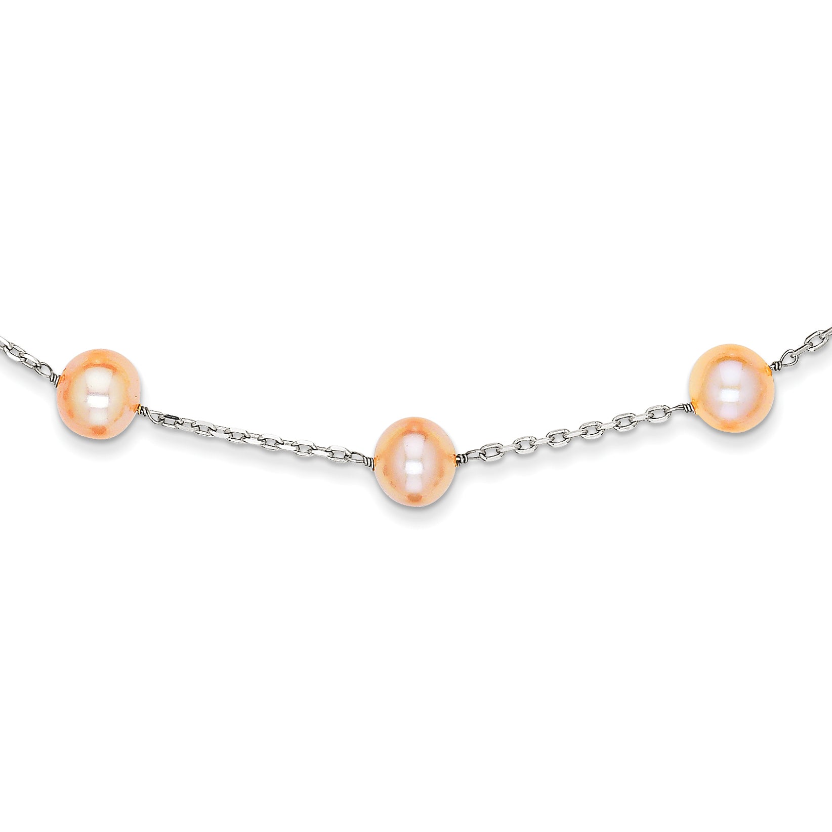 14K WG Cream Color FW Cultured Pearl Necklace Main image