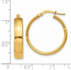 14k 4.75mm Large Hoop Earrings