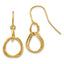 14K Small Twisted Circle Shepherd Hook Earrings