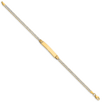 14k with Rhodium PavÃ¢â¬Å¡ Curb ID Bracelet