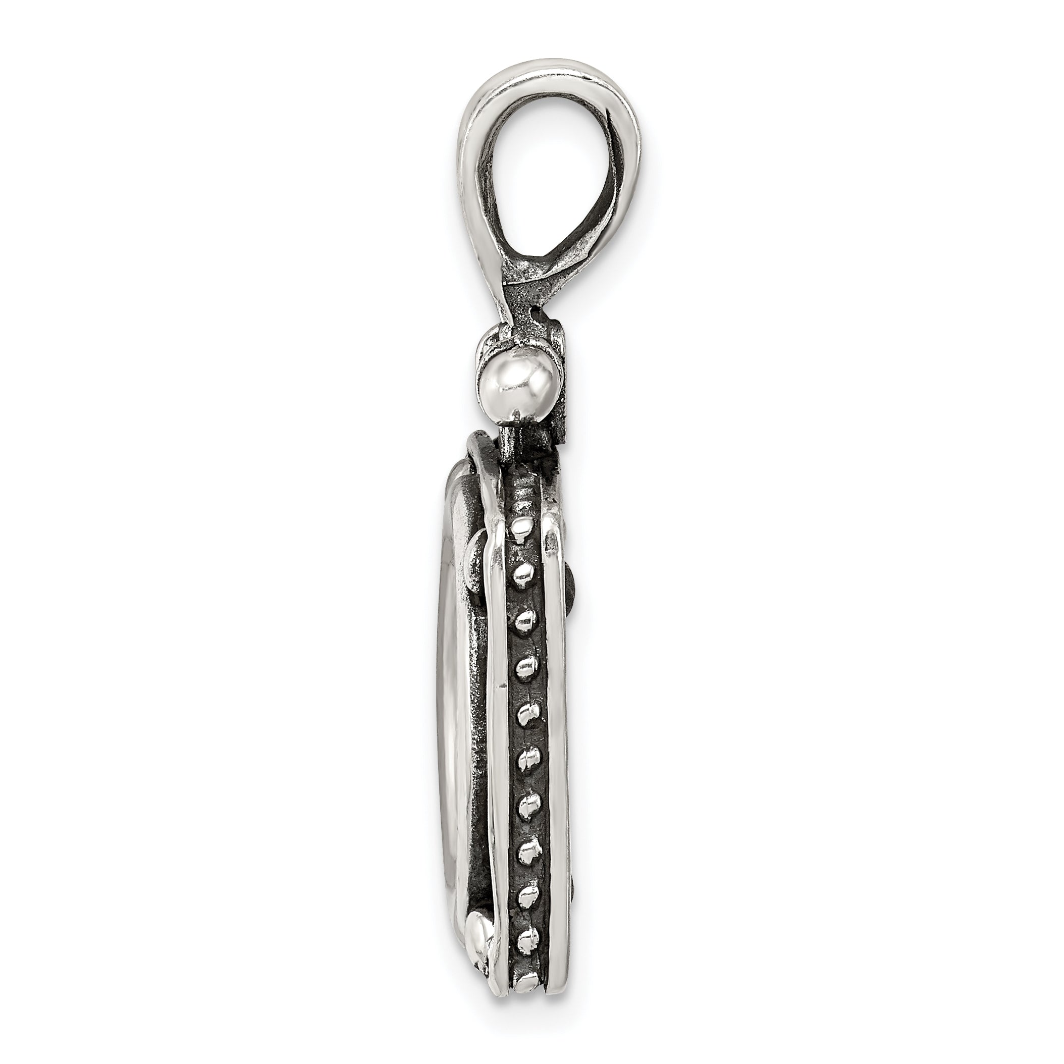 Sterling Silver & Bronze Widow's Mite Coin Pendant with Antiqued Finish  Gift Ready