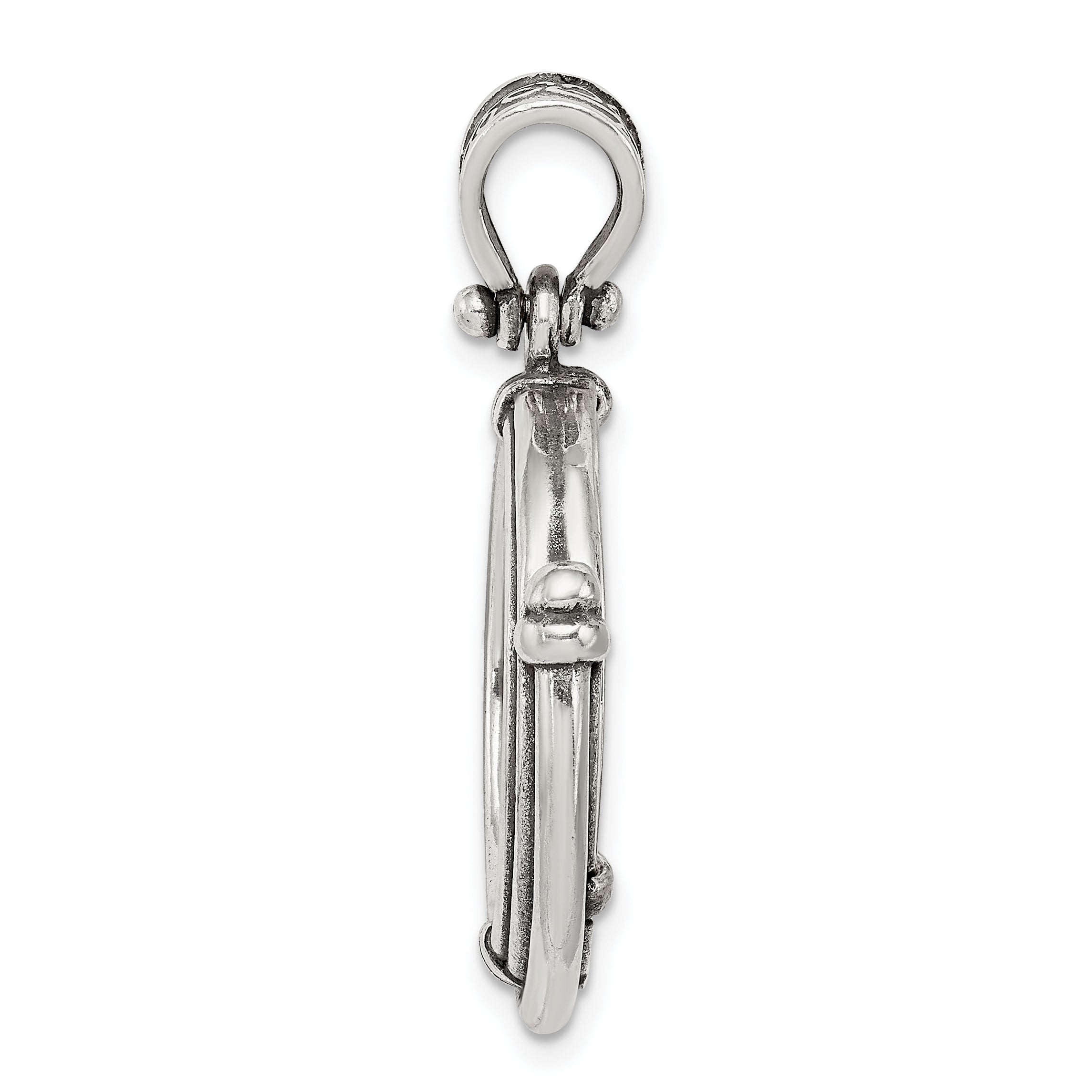 Sterling Silver 925 Constantine Coin Pendant with Antiqued Finish Gift Ready