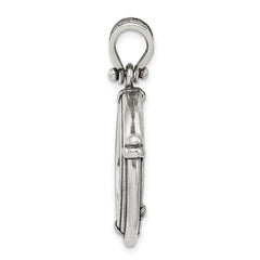 Sterling Silver 925 Constantine Coin Pendant with Antiqued Finish Gift Ready