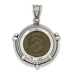 Sterling Silver Antiqued Constantine Coin Pendant