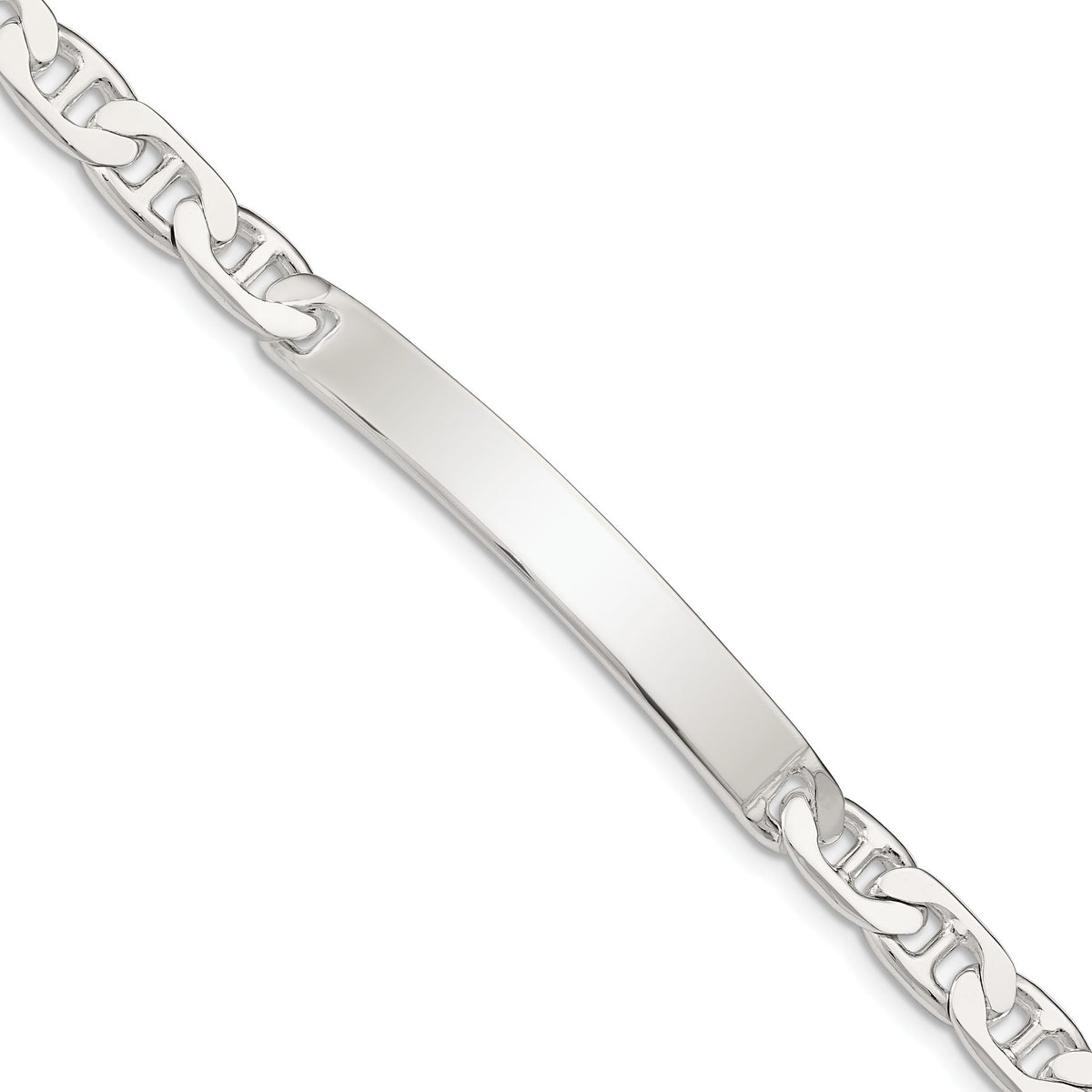 Sterling Silver Anchor ID Bracelet - Sophia Jewelers Main image