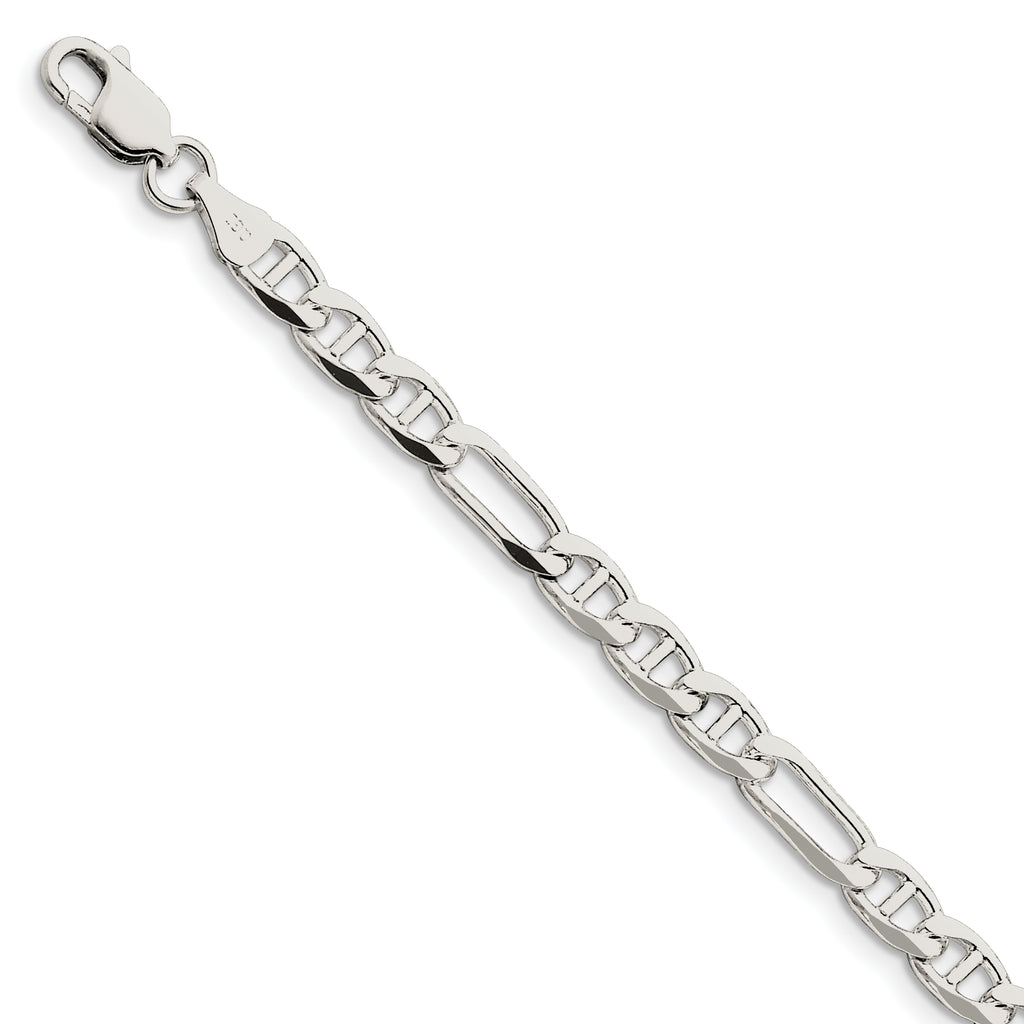 Sterling Silver 5.5mm Figaro Anchor Chain