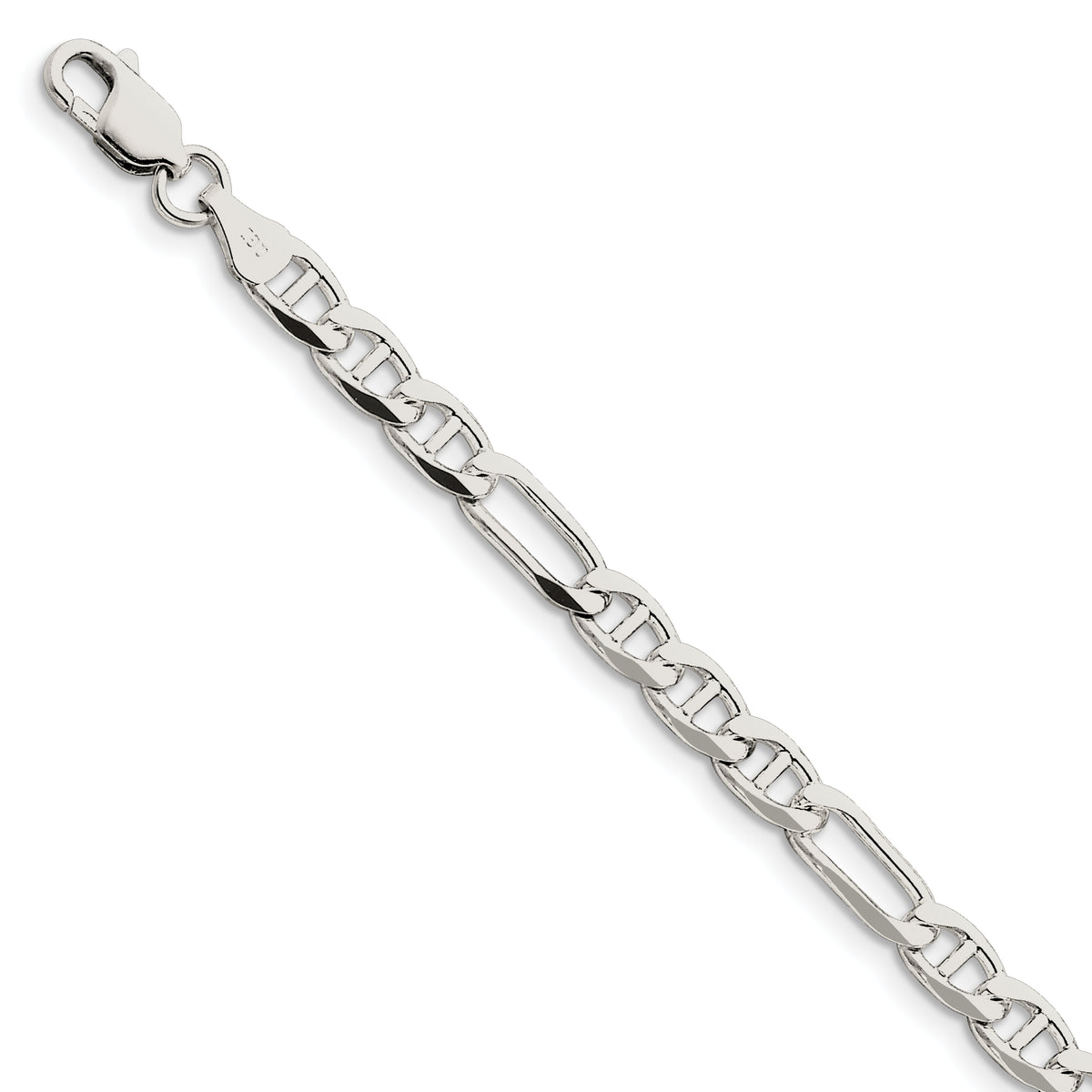Sterling Silver 5.5mm Figaro Anchor Chain