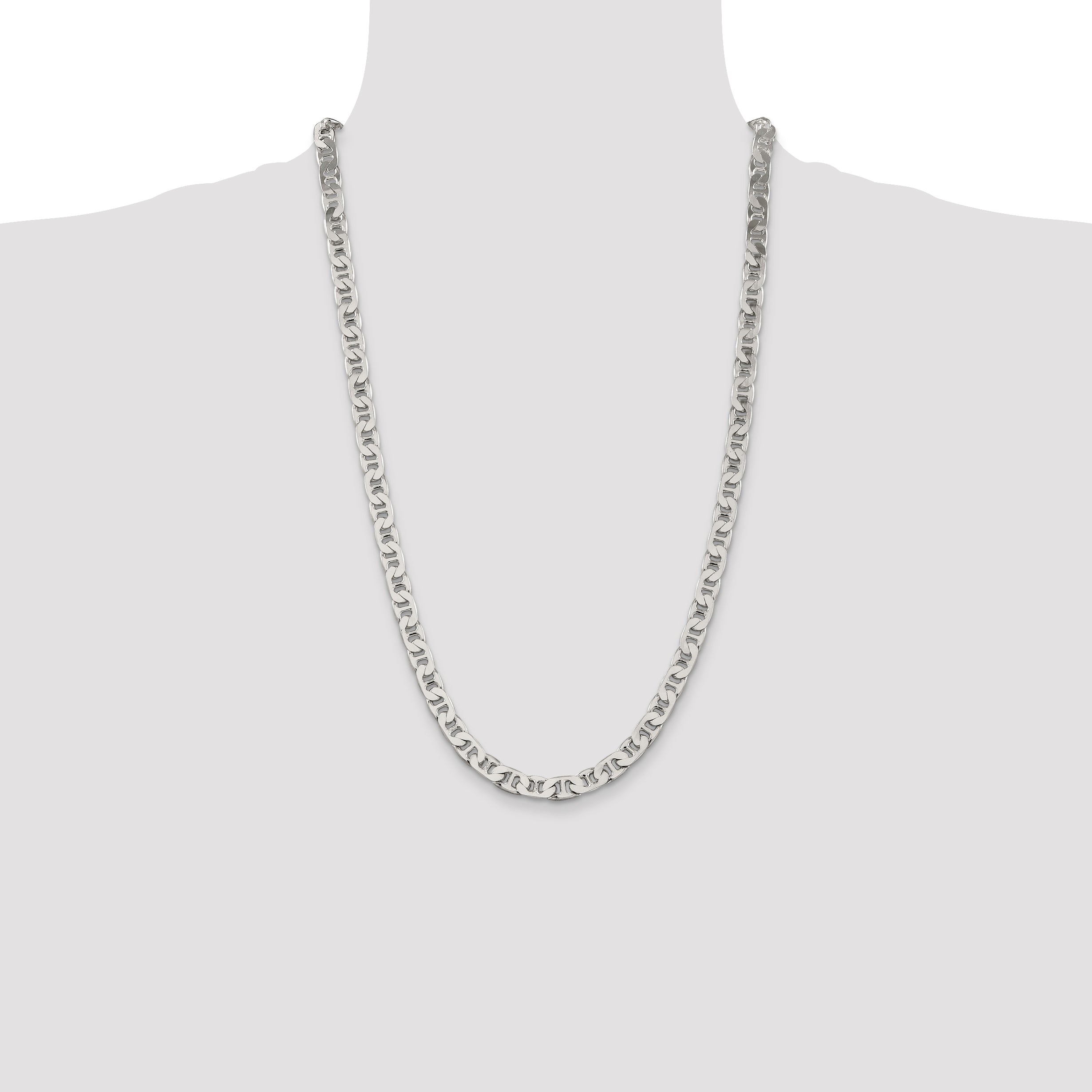 Sterling Silver 6.5mm Flat Anchor Chain