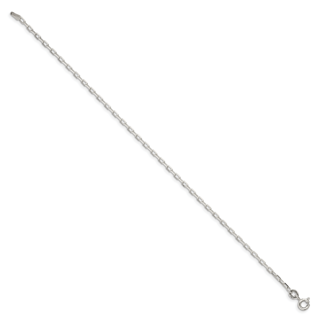 Diamond-Cut Long Link Cable Chain Bracelet in Sterling Silver
