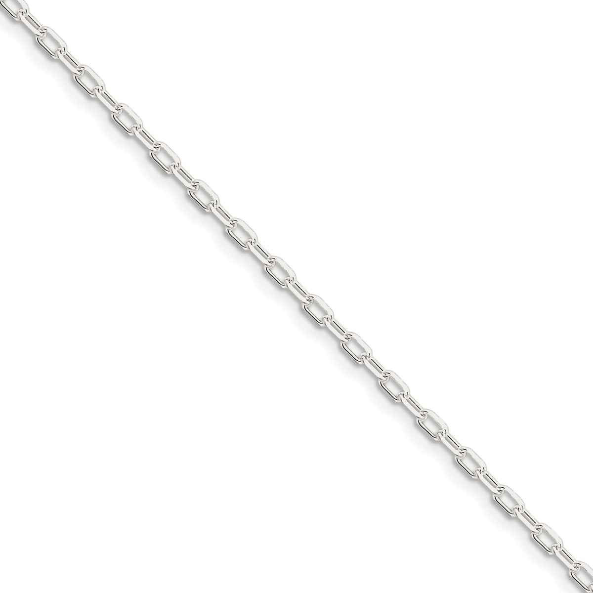 Sterling Silver 2.90mm Fancy Diamond-cut Open Link Cable Chain